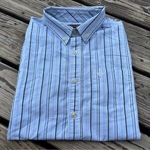 Dockers Light Blue Striped Dress Shirt